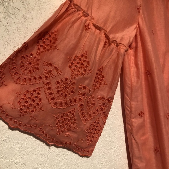 Cotton coral mini dress - Picture 8 of 8